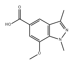 1H-Indazole-5-carboxylic acid, 7-methoxy-1,3-dimethyl- Structure