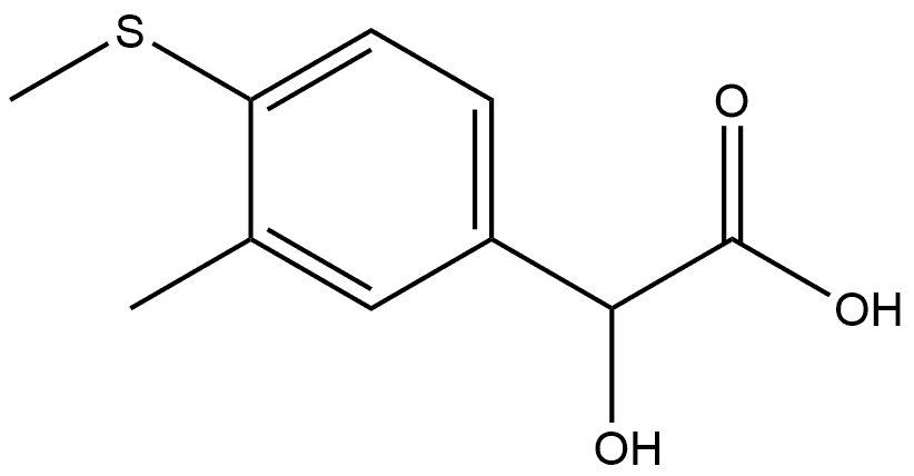 α-Hydroxy-3-methyl-4-(methylthio)benzeneacetic acid Structure