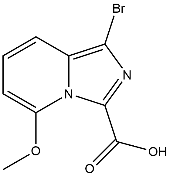 1-bromo-5-methoxyimidazo[1,5-a]pyridine-3-carboxylic acid Struktur