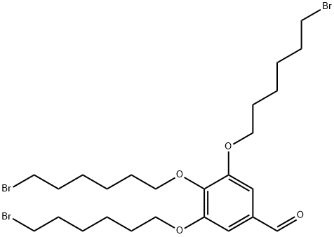 Benzaldehyde, 3,4,5-tris[(6-bromohexyl)oxy]- Structure