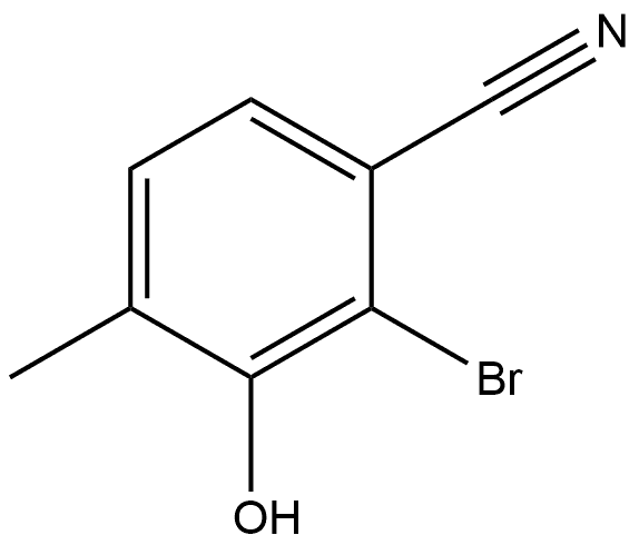 2-Bromo-3-hydroxy-4-methylbenzonitrile 化学構造式