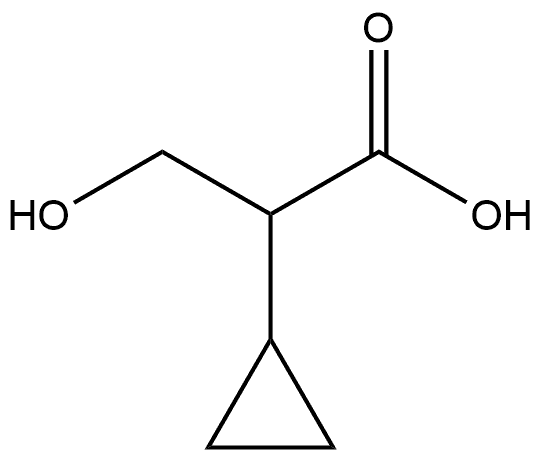 Cyclopropaneacetic acid, α-(hydroxymethyl)- Structure