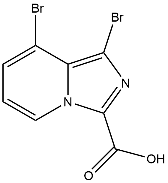 1,8-dibromoimidazo[1,5-a]pyridine-3-carboxylic acid Structure