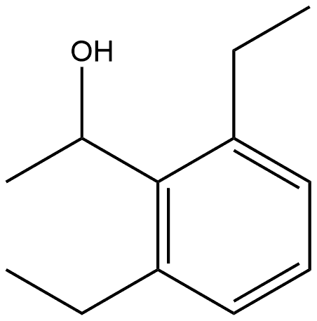 2,6-Diethyl-α-methylbenzenemethanol 化学構造式