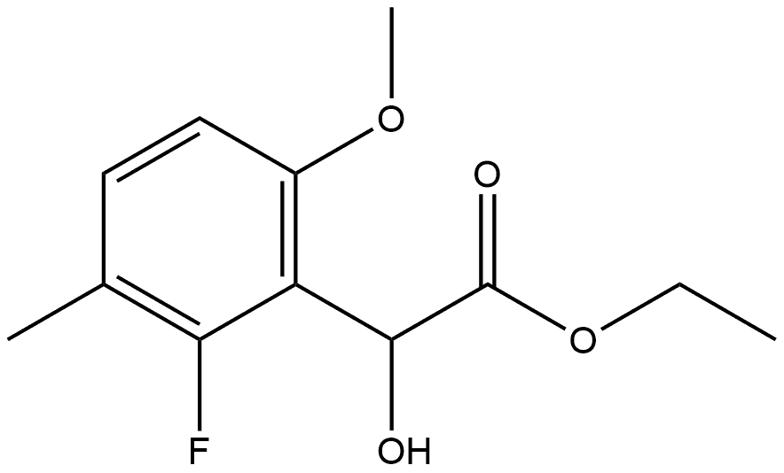 Ethyl 2-fluoro-α-hydroxy-6-methoxy-3-methylbenzeneacetate,1891590-97-8,结构式