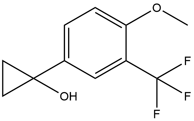 1-[4-Methoxy-3-(trifluoromethyl)phenyl]cyclopropanol,1891685-44-1,结构式