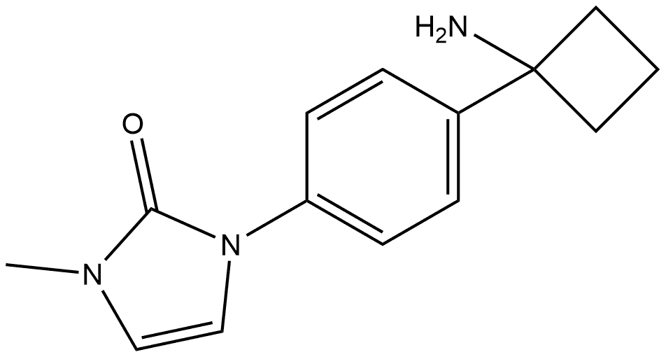 1-4-(1-Aminocyclobutyl)phenyl-1,3-dihydro-3-methyl-2H-imidazol-2-one Structure