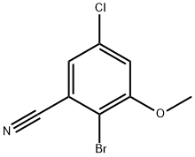 Benzonitrile, 2-bromo-5-chloro-3-methoxy- Struktur