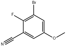 Benzonitrile, 3-bromo-2-fluoro-5-methoxy- 结构式