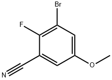 Benzonitrile, 3-bromo-2-fluoro-5-methoxy- Structure