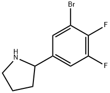 2-(3-bromo-4,5-difluorophenyl)pyrrolidine Struktur