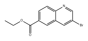 6-Quinolinecarboxylic acid, 3-bromo-, ethyl ester 化学構造式