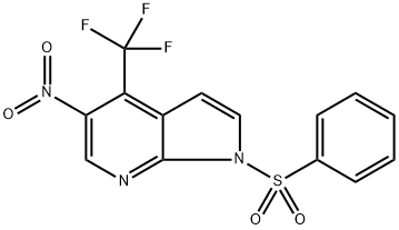 5-nitro-1-(phenylsulfonyl)-4-(trifluoromethyl)-1H-pyrrolo[2.3-b]pyridine,1892577-61-5,结构式