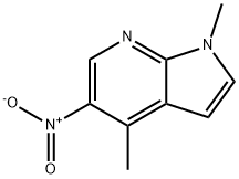 1H-Pyrrolo[2,3-b]pyridine, 1,4-dimethyl-5-nitro- Struktur