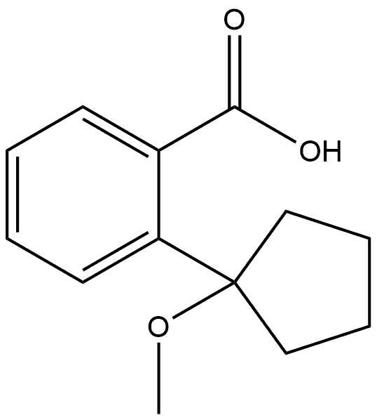 2-(1-Methoxycyclopentyl)benzoic acid 结构式