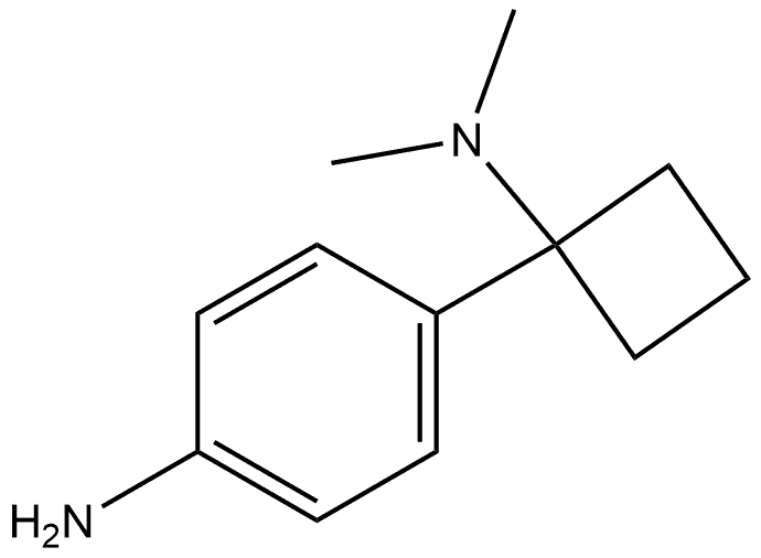 4-1-(Dimethylamino)cyclobutylbenzenamine Structure