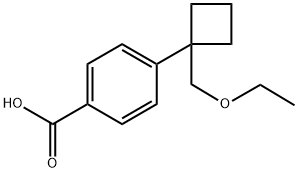 4-(1-(ethoxymethyl)cyclobutyl)benzoic acid Structure