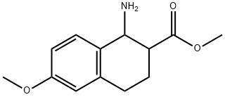 methyl 1-amino-6-methoxy-1,2,3,4-tetrahydronaphthalene-2-carboxylate 化学構造式
