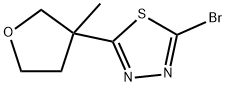 2-bromo-5-(3-methyloxolan-3-yl)-1,3,4-thiadiazole Structure