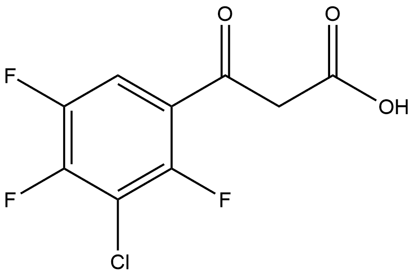 Benzenepropanoic acid, 3-chloro-2,4,5-trifluoro-β-oxo- 化学構造式