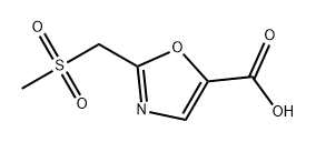 5-Oxazolecarboxylic acid, 2-[(methylsulfonyl)methyl]- Struktur