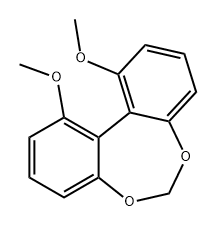 Dibenzo[d,f][1,3]dioxepin, 1,11-dimethoxy- 化学構造式