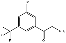2-Amino-1-[3-bromo-5-(trifluoromethyl)phenyl]ethanone Structure