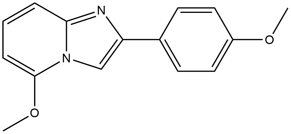 5-甲氧基-2-(4-甲氧基苯基)咪唑并[1,2-A]吡啶,1893191-04-2,结构式