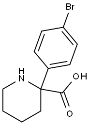 2-Piperidinecarboxylic acid, 2-(4-bromophenyl)- 化学構造式