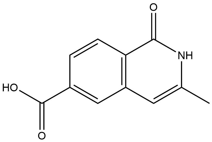 3-甲基-1-氧代-1,2-二氢异喹啉-6-甲酸, 1893325-44-4, 结构式