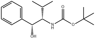 Carbamic acid, N-[(1S)-1-[(R)-hydroxyphenylmethyl]-2-methylpropyl]-, 1,1-dimethylethyl ester Struktur