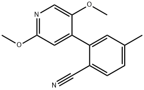 Benzonitrile, 2-(2,5-dimethoxy-4-pyridinyl)-4-methyl- 结构式