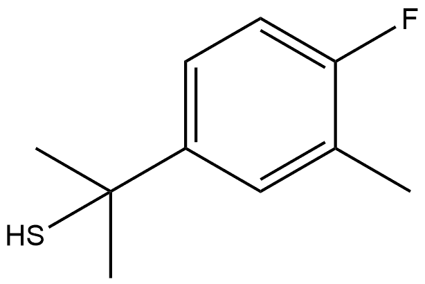 Benzenemethanethiol, 4-fluoro-α,α,3-trimethyl- Structure