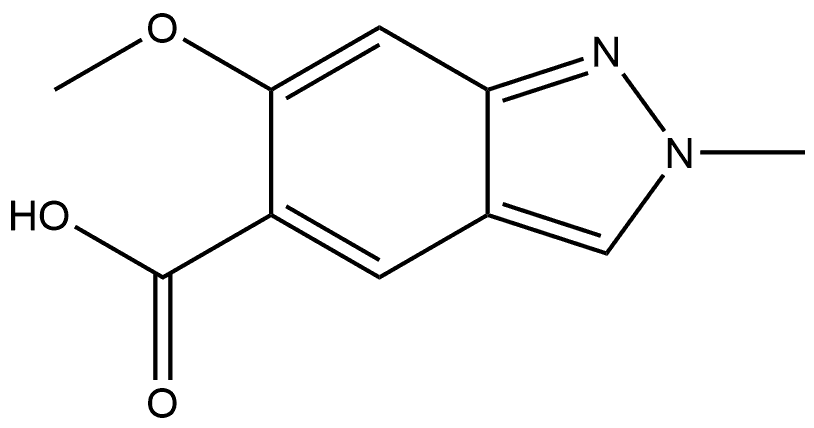 6-Methoxy-2-methyl-2H-indazole-5-carboxylic acid Struktur