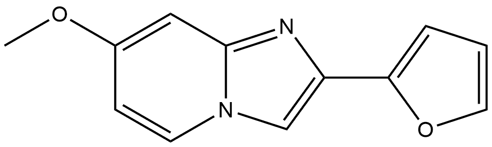 2-(2-呋喃基)-7-甲氧基咪唑并[1,2-A]吡啶 结构式