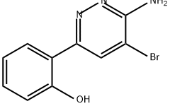 2-(6-氨基-5-溴哒嗪-3-基)苯酚,1893977-70-2,结构式