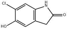 2H-Indol-2-one, 6-chloro-1,3-dihydro-5-hydroxy- Struktur