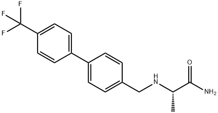 Propanamide, 2-[[[4'-(trifluoromethyl)[1,1'-biphenyl]-4-yl]methyl]amino]-, (2S)- Structure