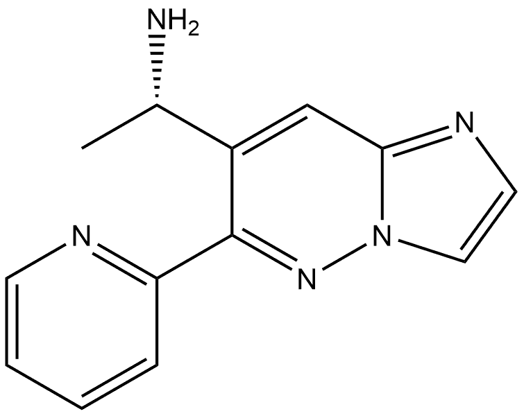 (S)-1-(6-(pyridin-2-yl)imidazo[1,2-b]pyridazin-7-yl)ethan-1-amine,1894230-99-9,结构式