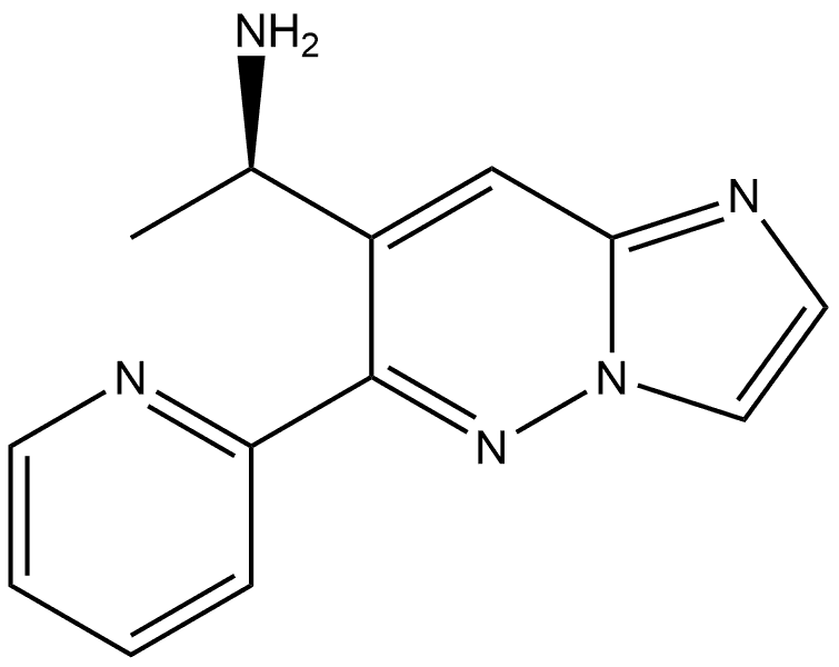 (R)-1-(6-(pyridin-2-yl)imidazo[1,2-b]pyridazin-7-yl)ethan-1-amine Structure