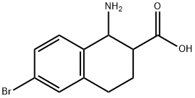 1-amino-6-bromo-1,2,3,4-tetrahydronaphthalene-2-carboxylic acid 化学構造式