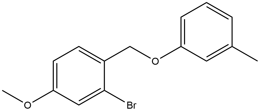 2-Bromo-4-methoxy-1-[(3-methylphenoxy)methyl]benzene Struktur