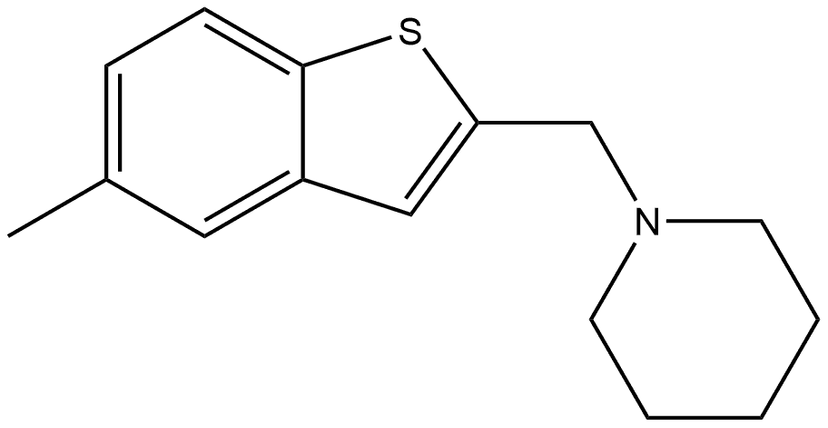 1-[(5-Methylbenzo[b]thien-2-yl)methyl]piperidine 结构式