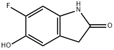 6-fluoro-5-hydroxy-2,3-dihydro-1H-indol-2-one Struktur