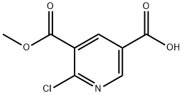 3,5-Pyridinedicarboxylic acid, 2-chloro-, 3-methyl ester Struktur