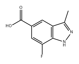 1H-Indazole-5-carboxylic acid, 7-fluoro-3-methyl- Struktur