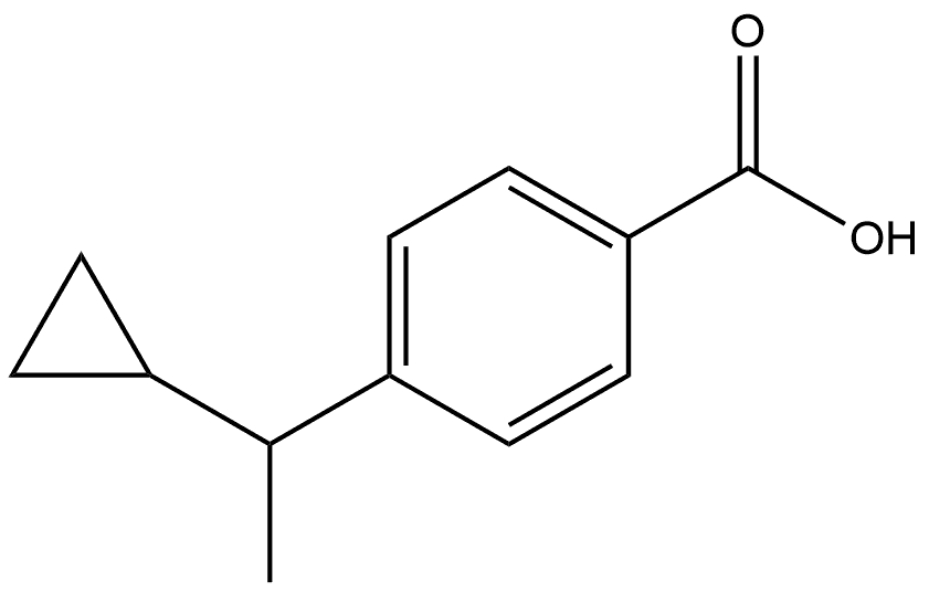 4-(1-Cyclopropylethyl)benzoic acid Structure