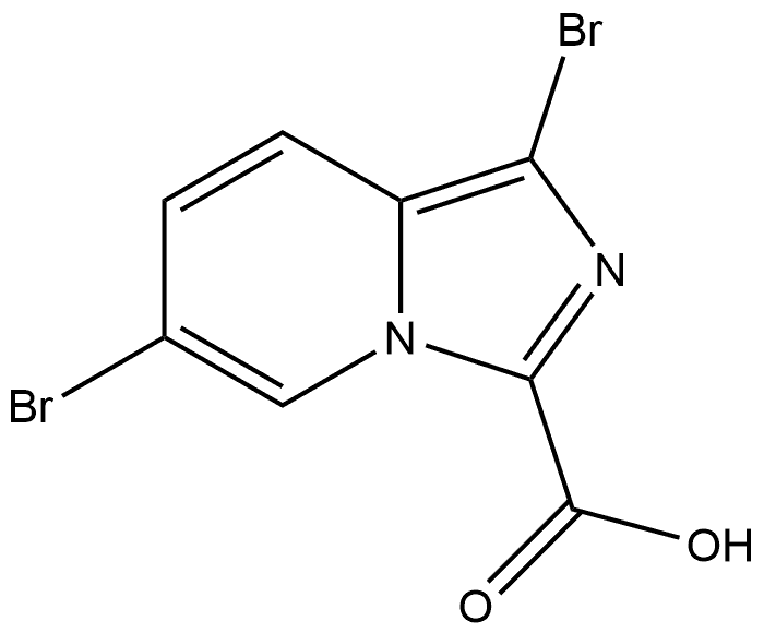 1,6-dibromoimidazo[1,5-a]pyridine-3-carboxylic acid 结构式