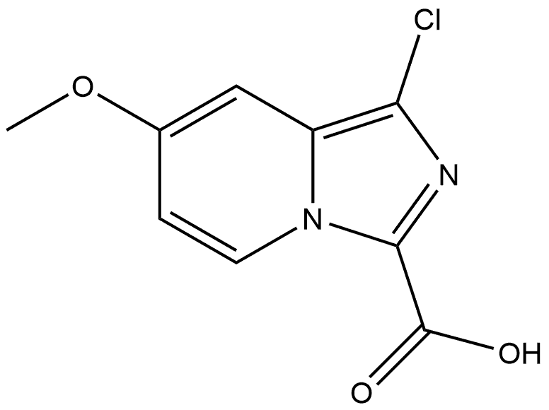 1-chloro-7-methoxyimidazo[1,5-a]pyridine-3-carboxylic acid 化学構造式