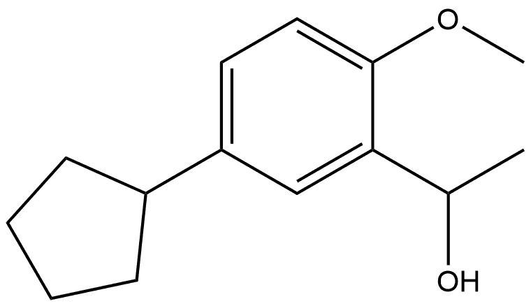 5-Cyclopentyl-2-methoxy-α-methylbenzenemethanol Structure